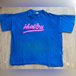 Malibu Vintage Tee, 80s 90s Malibu Barbie California